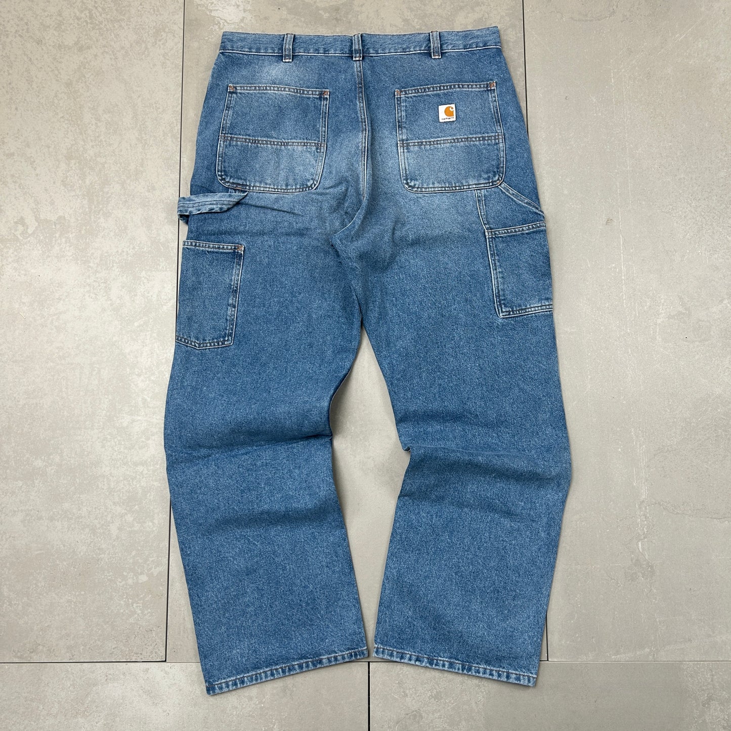 New Carhartt Double Knee Carpenter Baggy Blue Jeans - 38