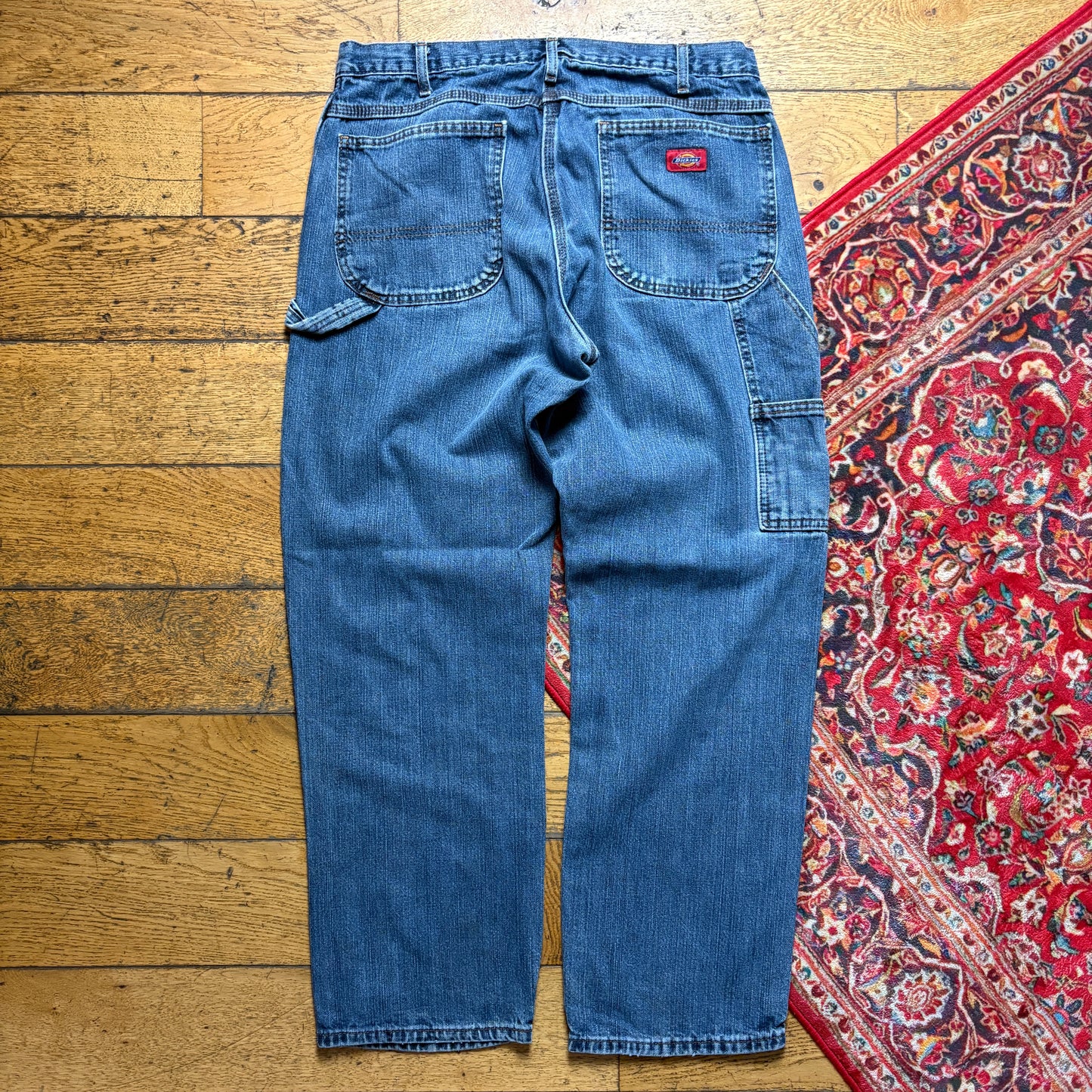 Vintage Dickies Workwear Carpenter Baggy Blue Jeans - 34R