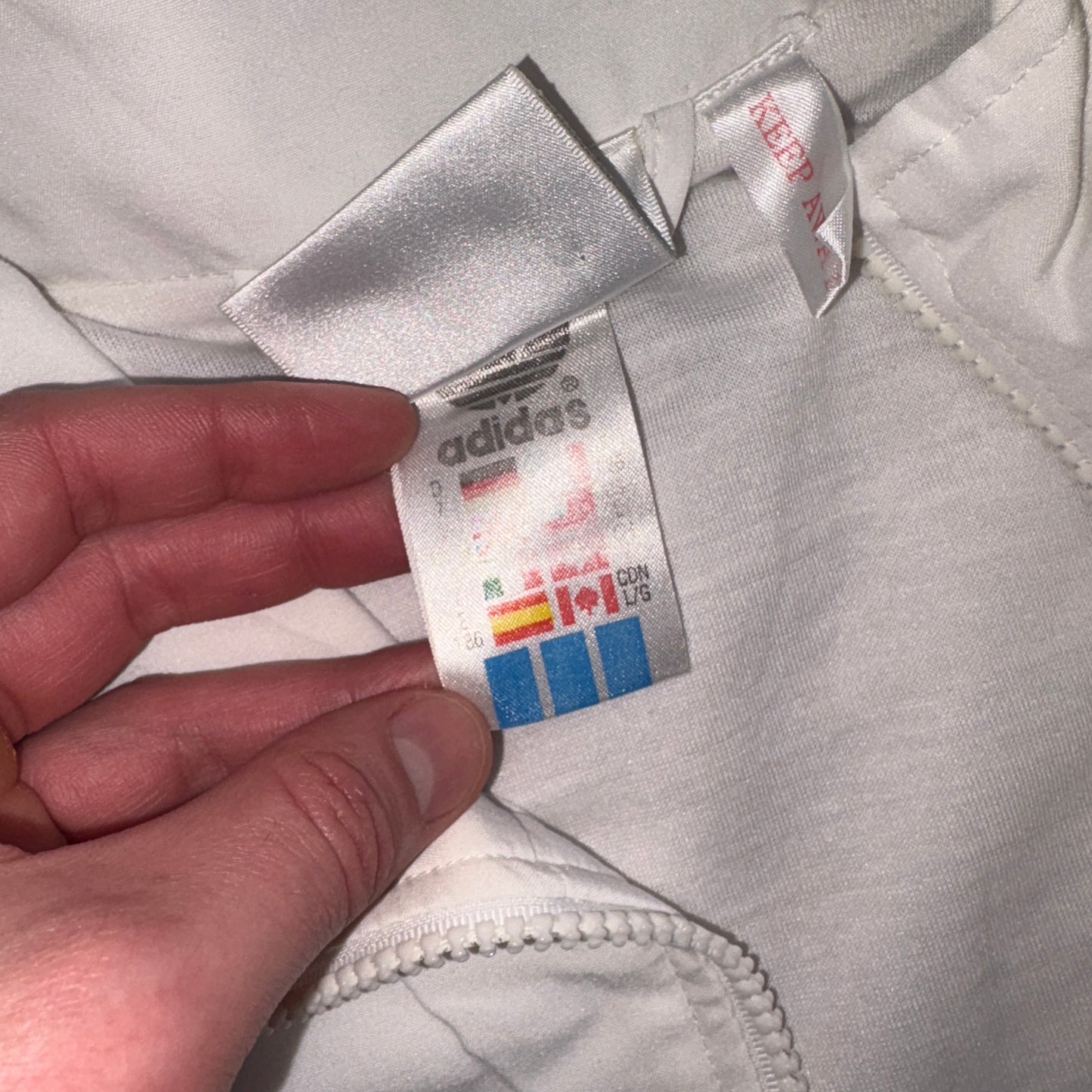 Vintage Adidas White Tracksuit Track Shell Windbreaker Jacket - 2XL