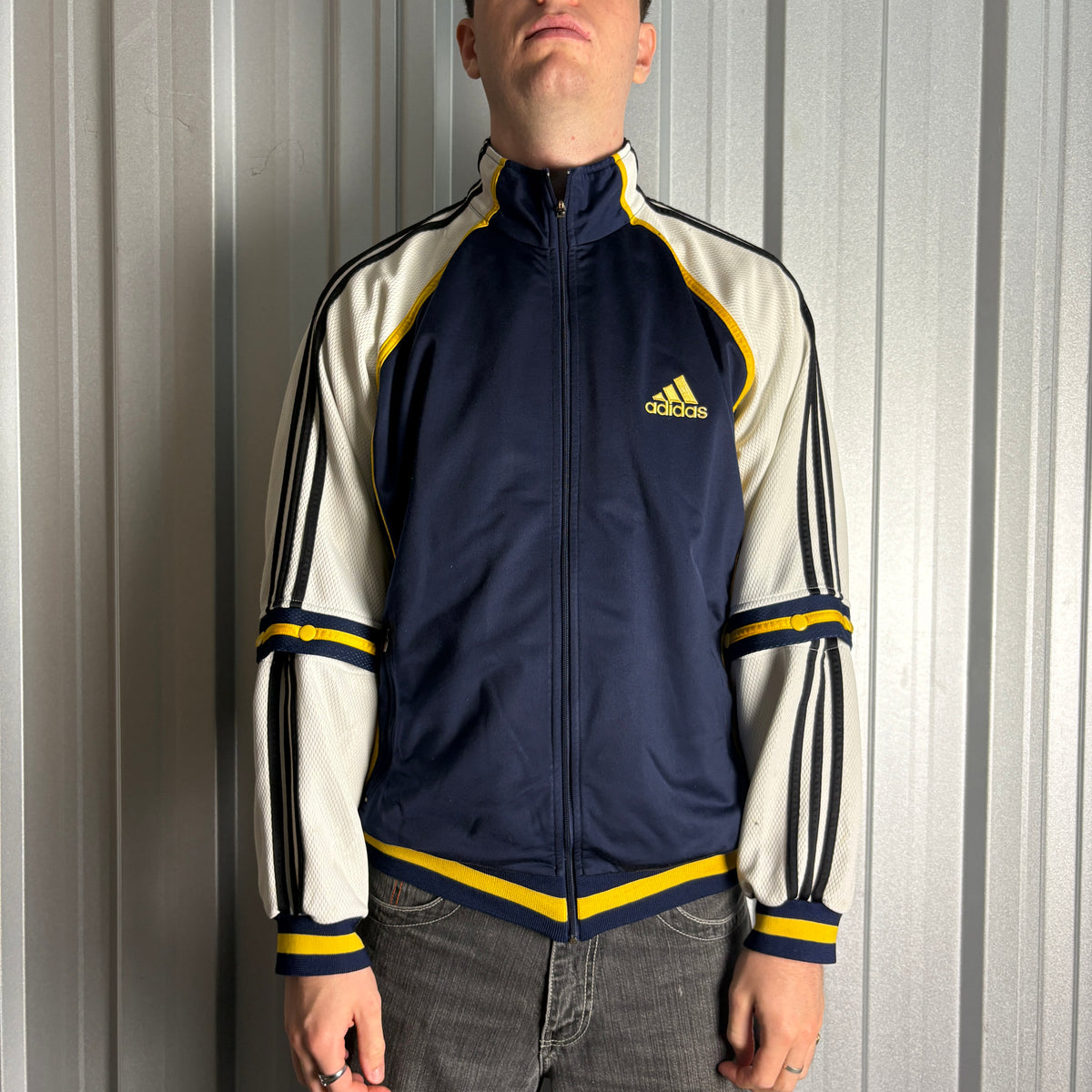 Vintage Adidas 90s Navy Tracksuit Track Jacket - M