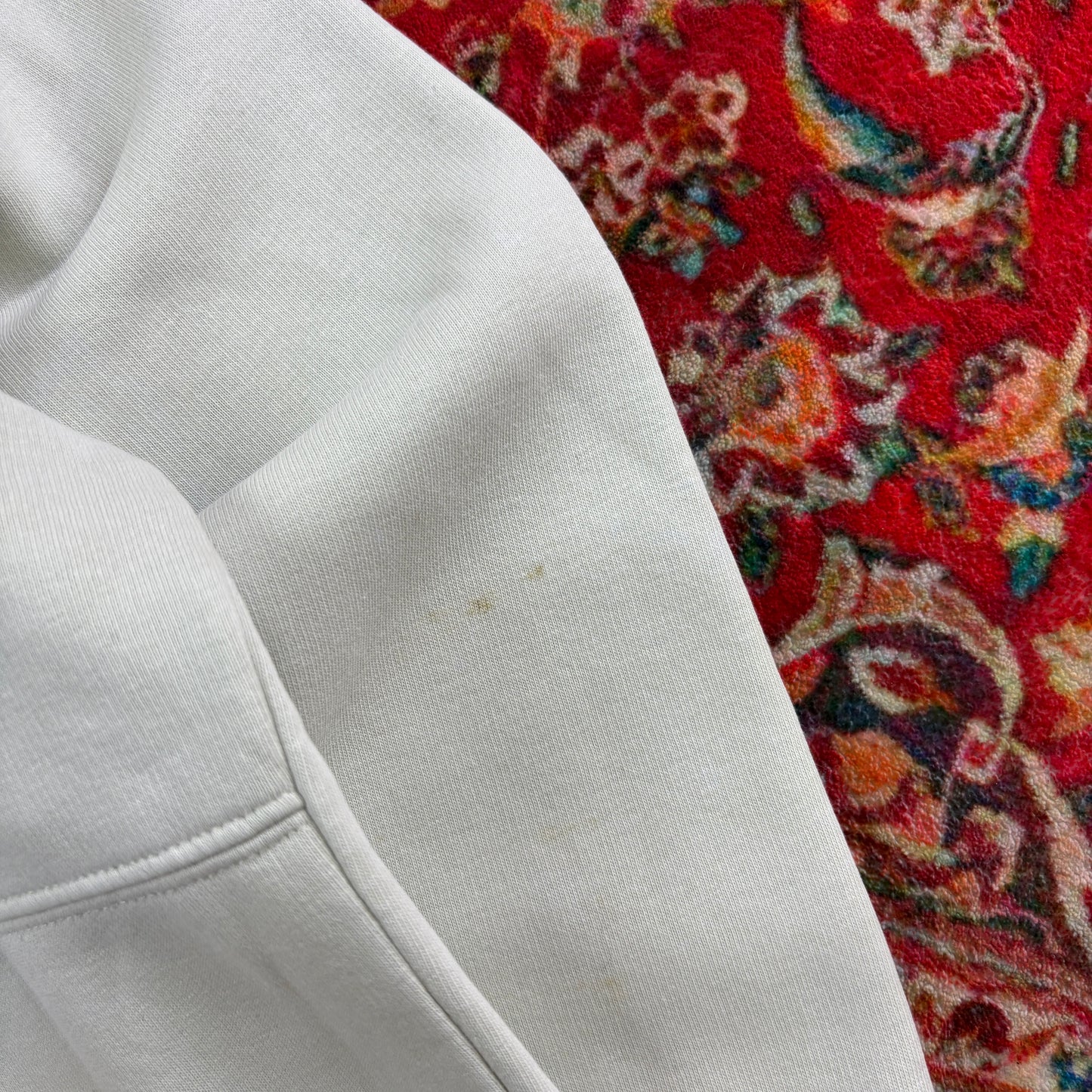 Vintage 90s Adidas Womens Cream Zip Embroidered Sweatshirt - Size 10