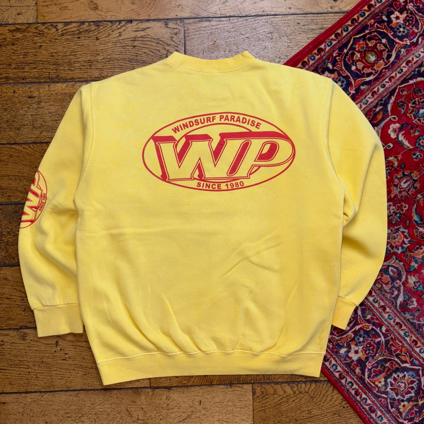Vintage 90s Yellow Surfwear Graphic Sweatshirt - M