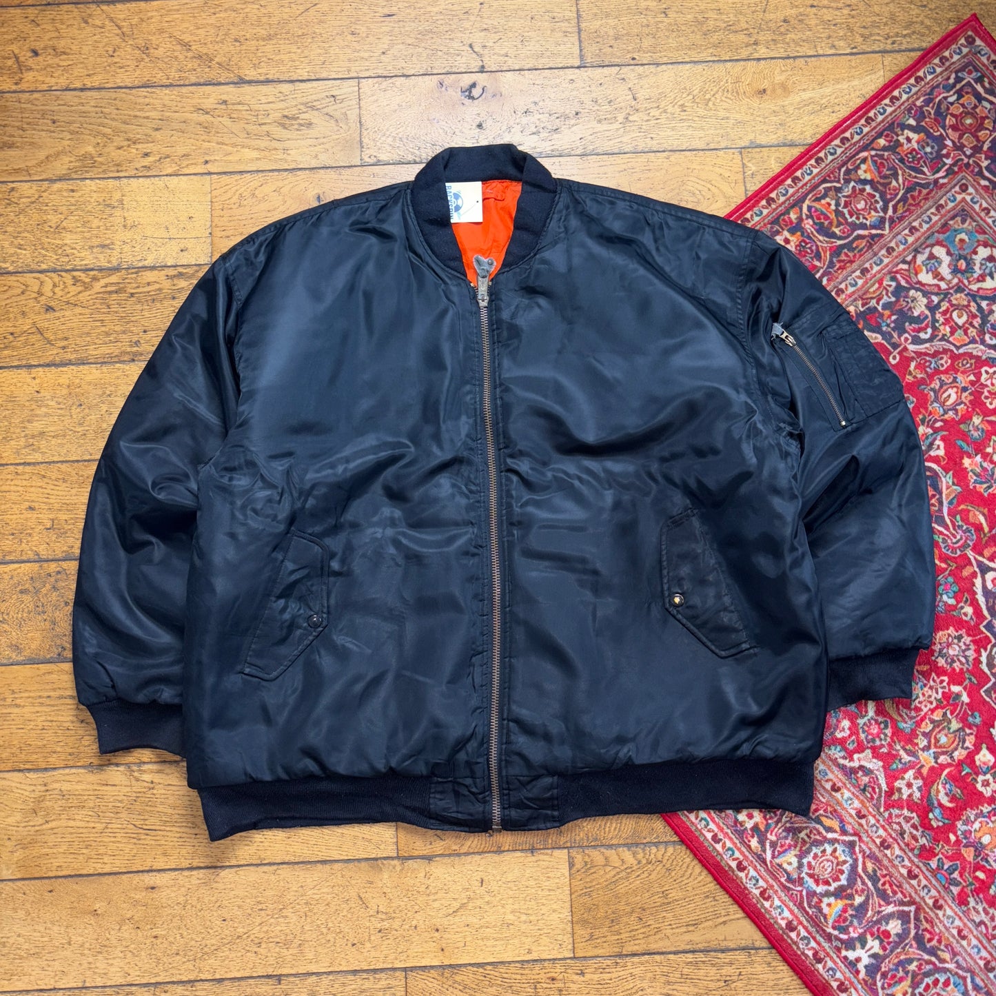Vintage Black MA-1 Bomber Jacket - 5XL