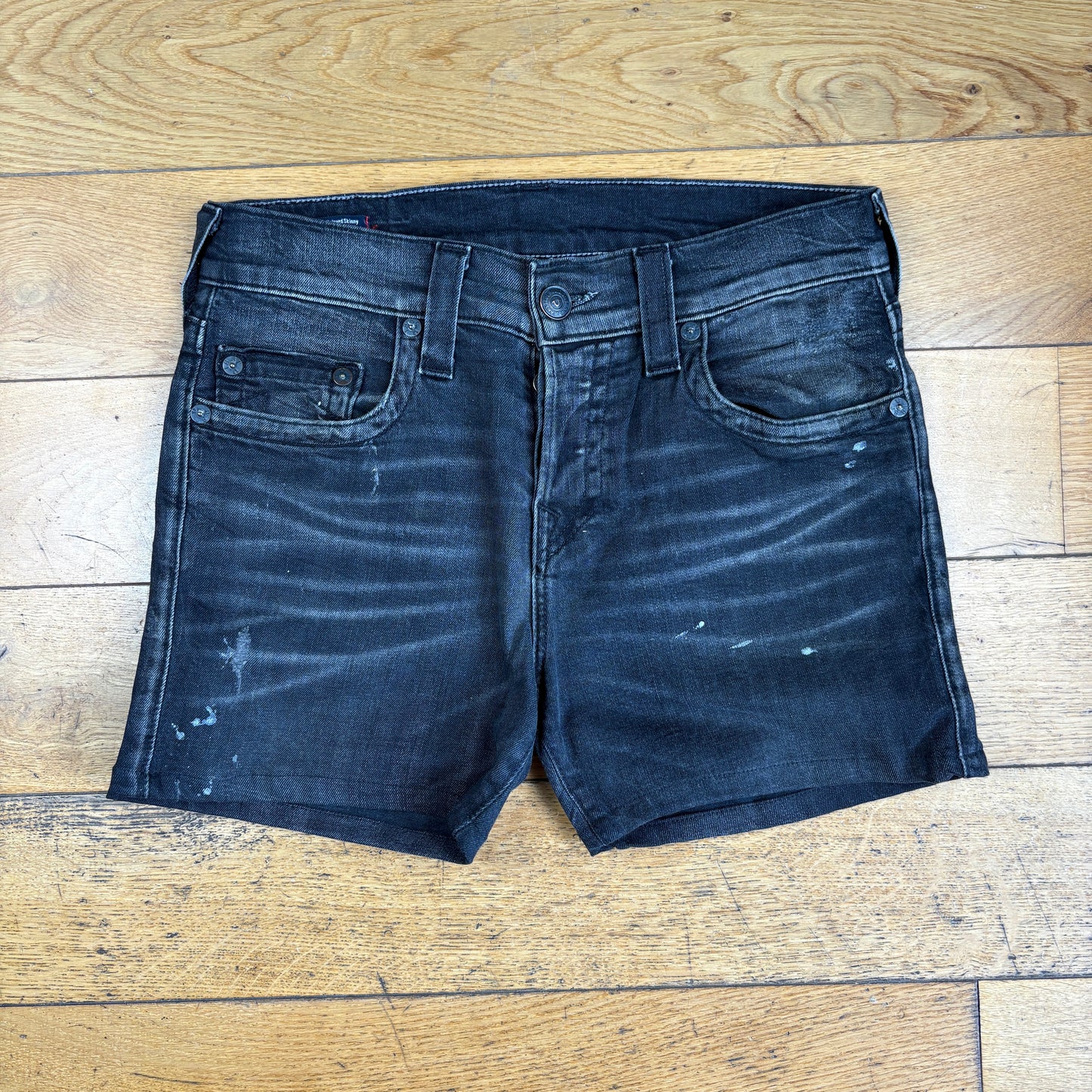 Vintage True Religion Black Embroidered Y2K Shorts Jorts - 30