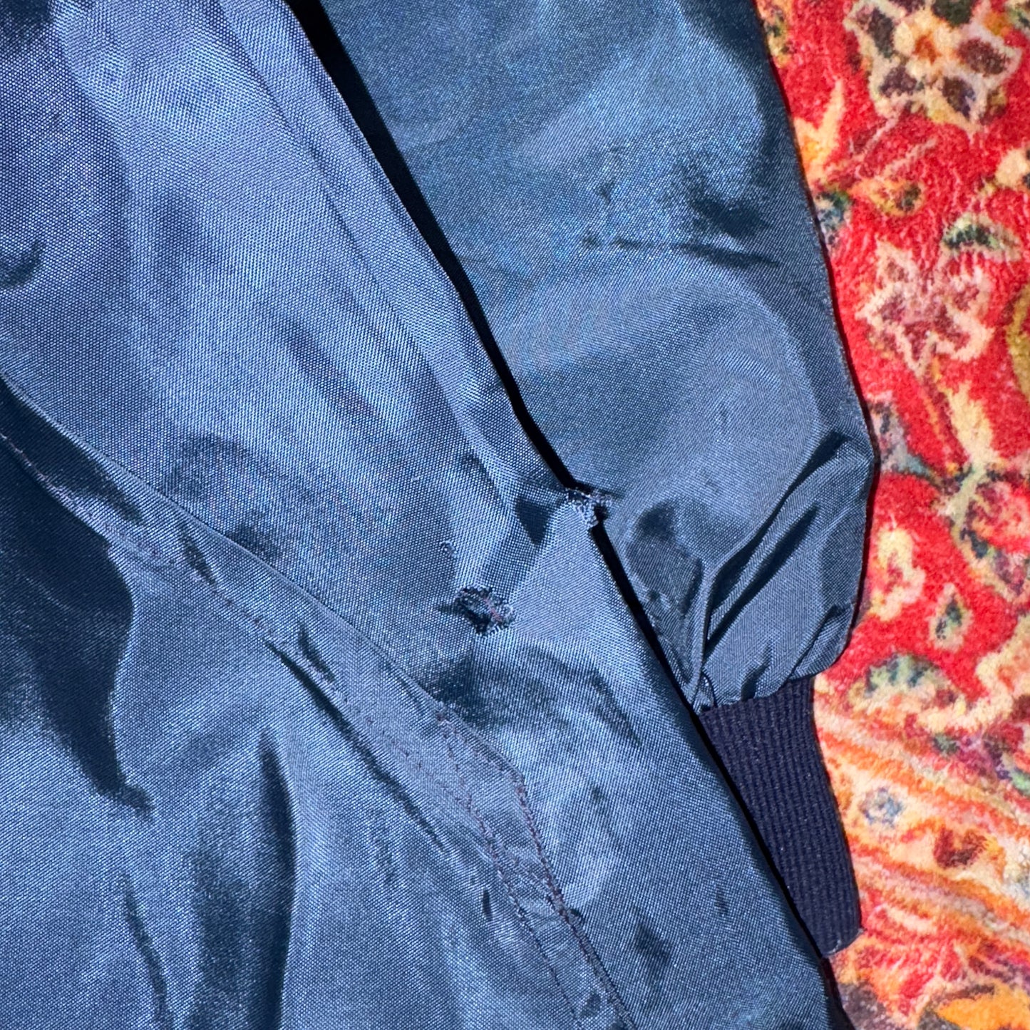 Vintage Navy Nylon Coach Harrington Jacket - 2XL