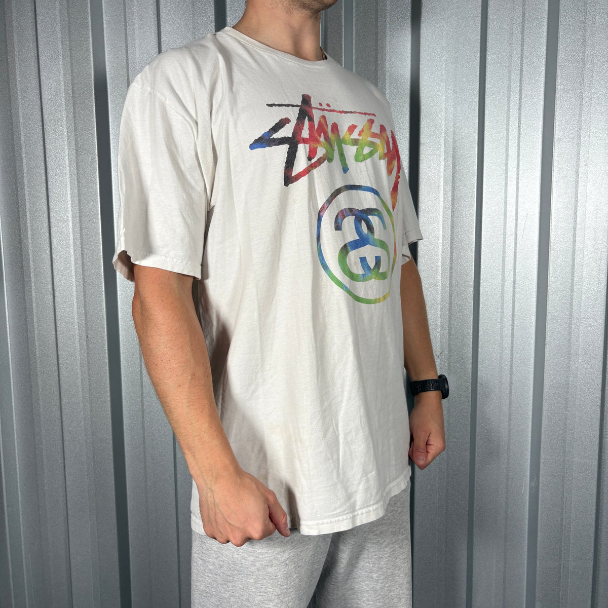Stussy White Graphic T Shirt - XL