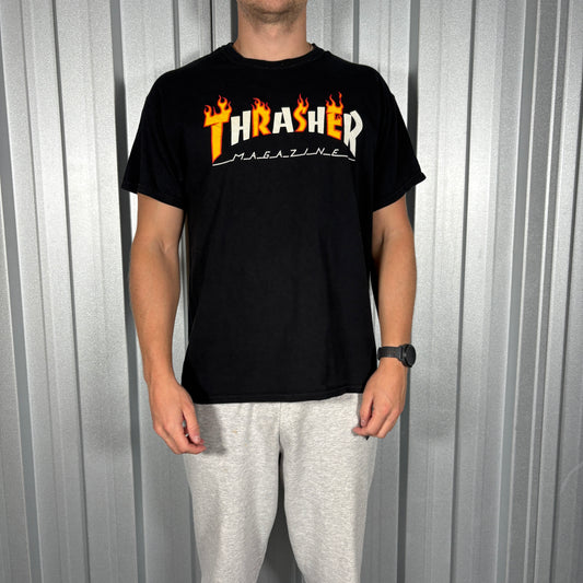 Thrasher Black Skate T-Shirt - S