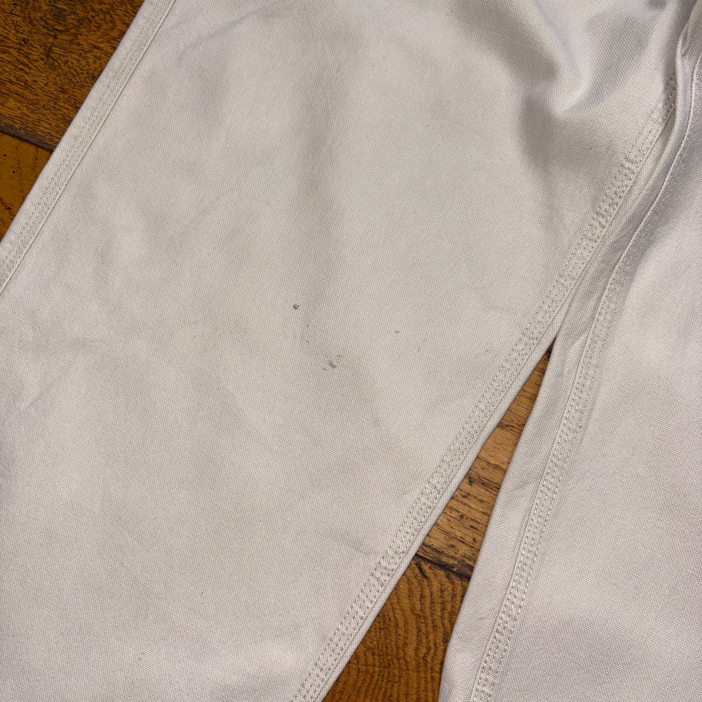 Vintage Levi's White Cream Carpenter Workwear Baggy Trousers - 35S