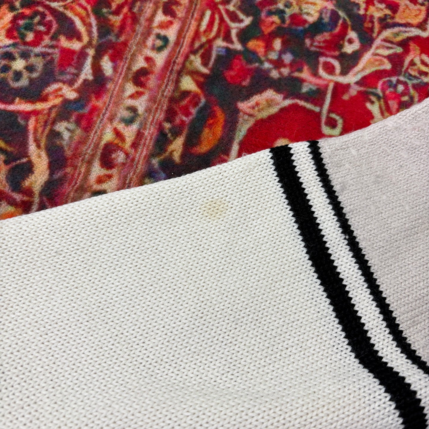 Vintage Cream Golf Embroidered Chunky Knit Jumper - S