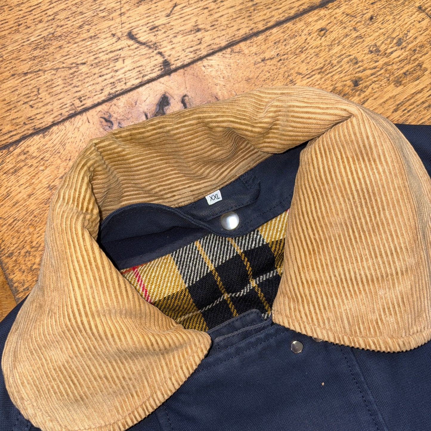 Vintage Fay Navy Fireman Clasp Trench Coat Jacket - 2XL