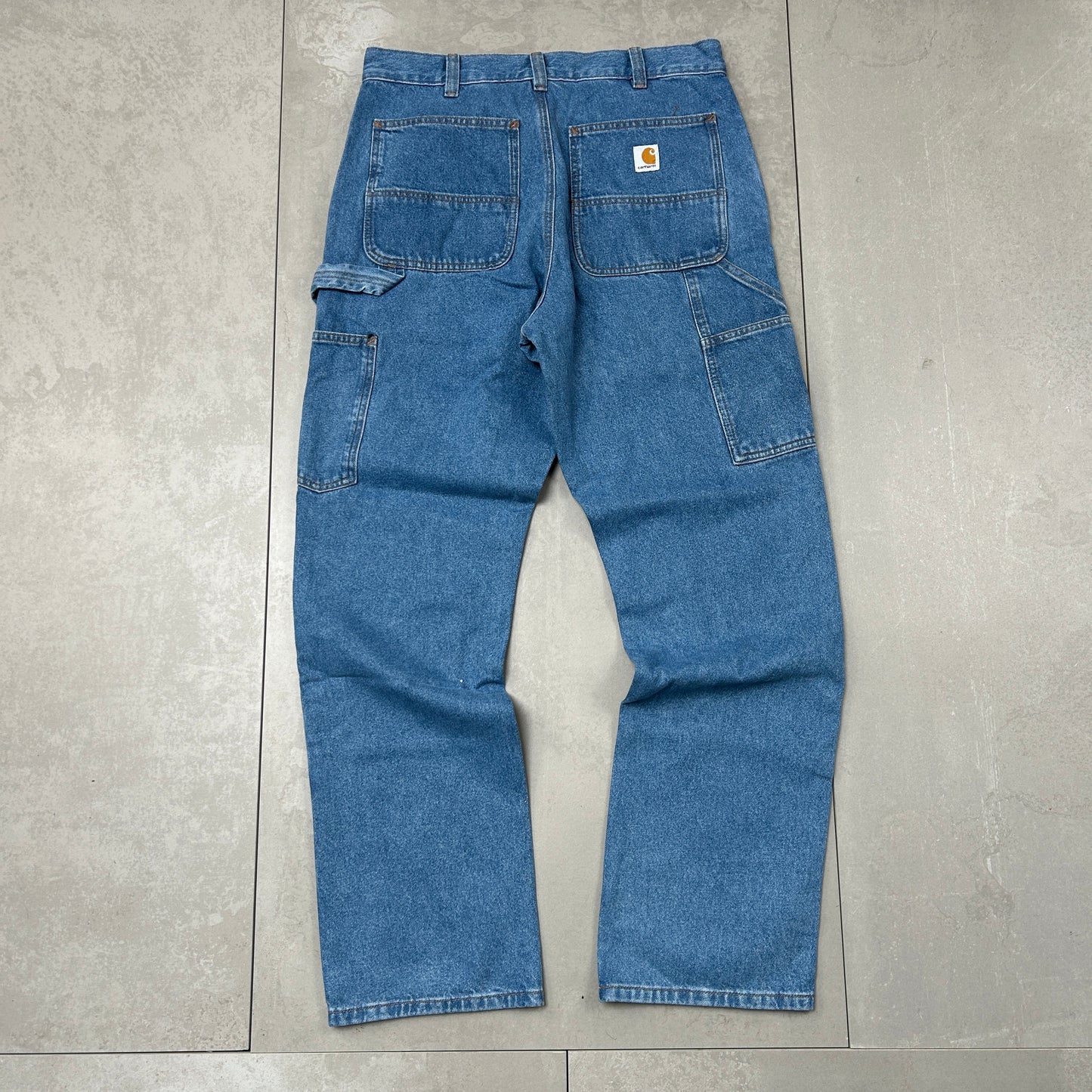 New Carhartt Double Knee Carpenter Blue Jeans - 32