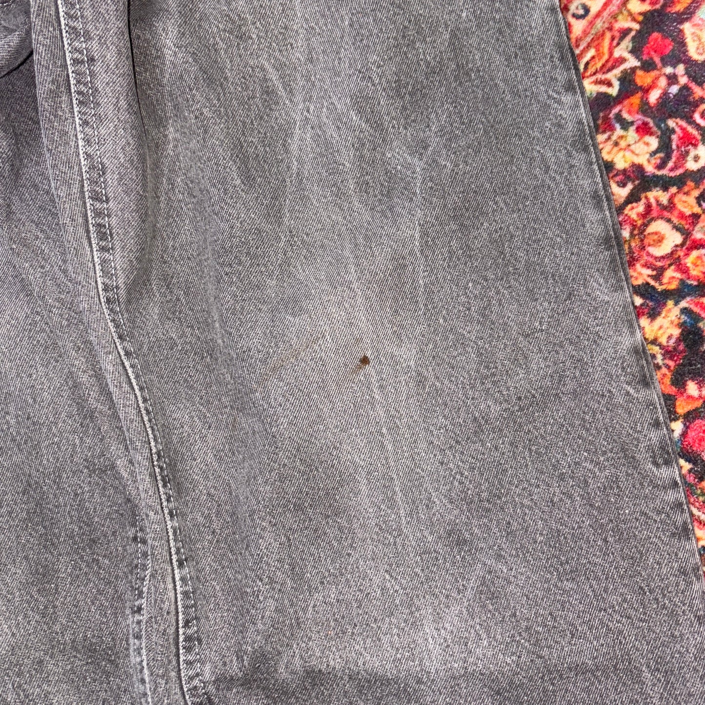 Vintage Grey Carpenter Y2K Hip Hop Baggy Jeans - 36S