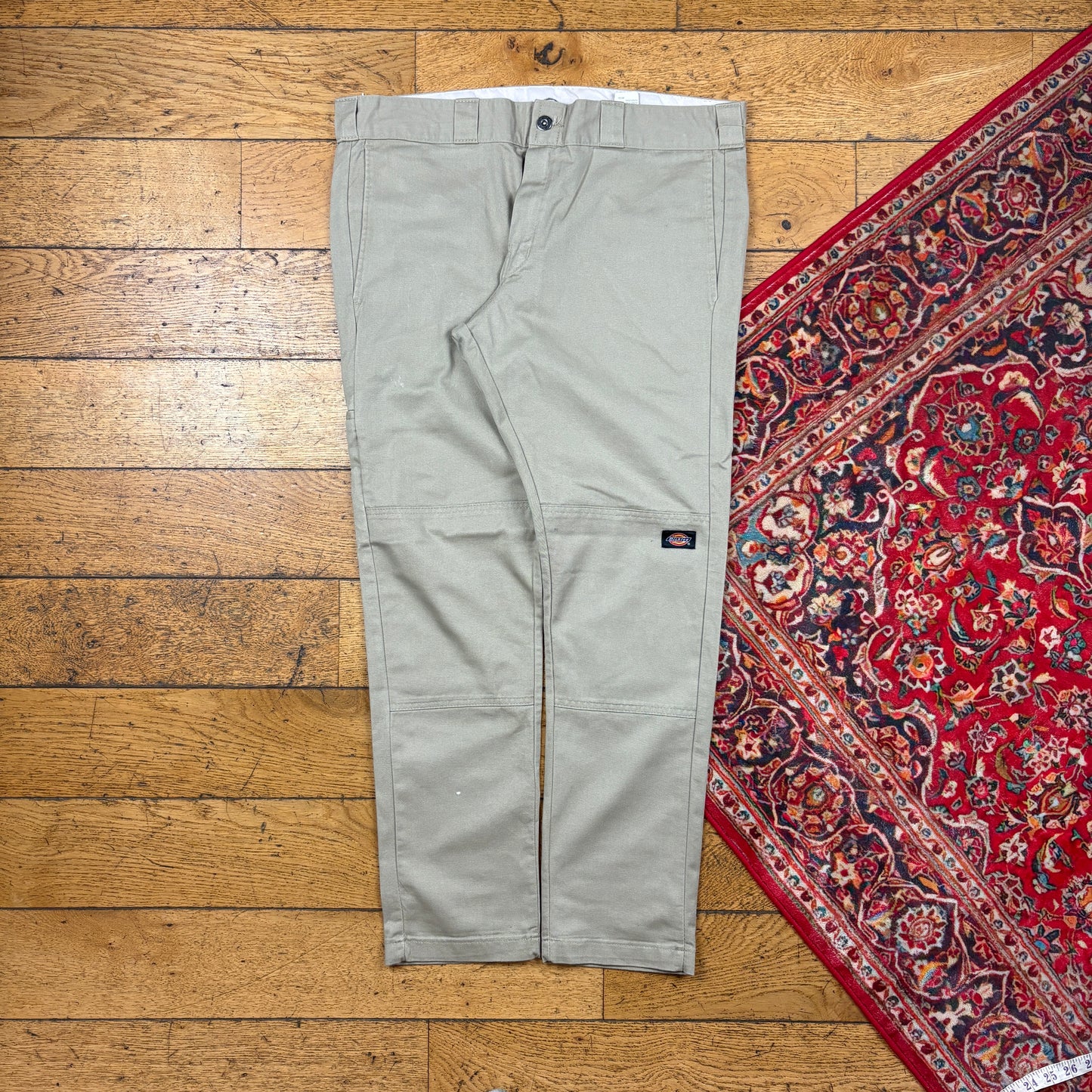 Vintage Dickies 874 Cream Skate Chino Trousers - 36