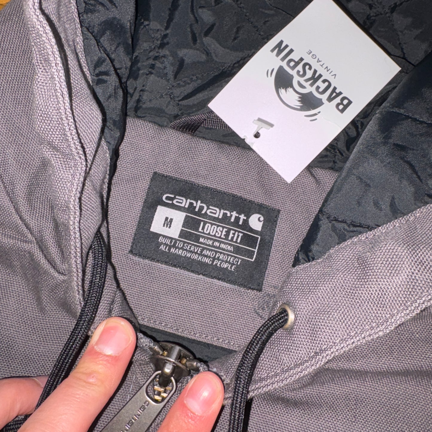 Vintage Carhartt Grey Active Workwear Jacket - M