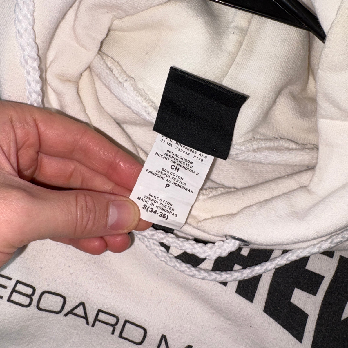 Thrasher White Skate Hoodie Sweatshirt - S