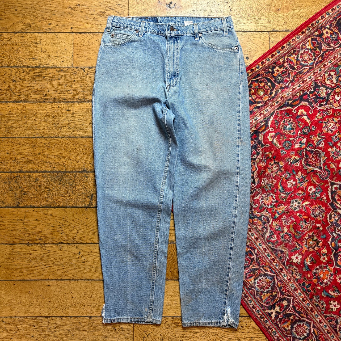 Vintage Levis 560 Baggy Tapered Orange Tab Blue Denim Jeans - 36R