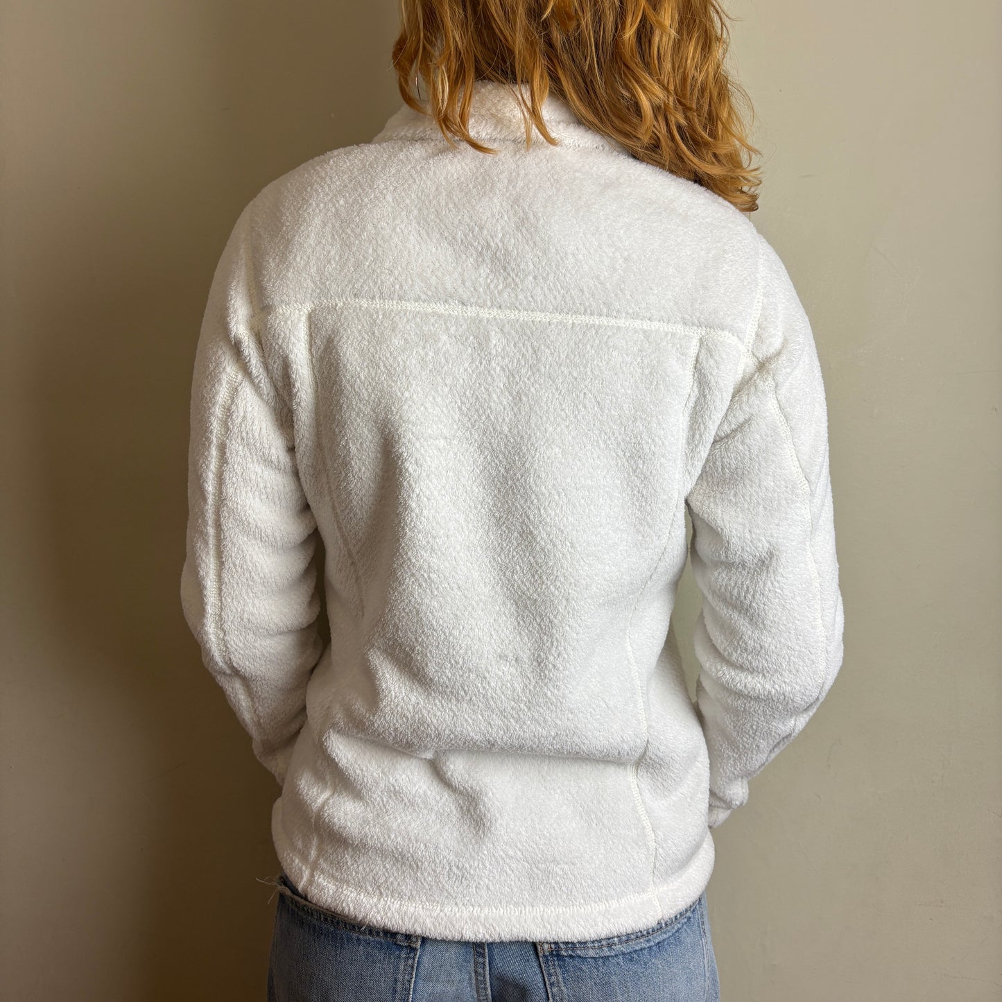 Vintage Patagonia Womens White Cream Fleece Synchilla Style Sweatshirt - M
