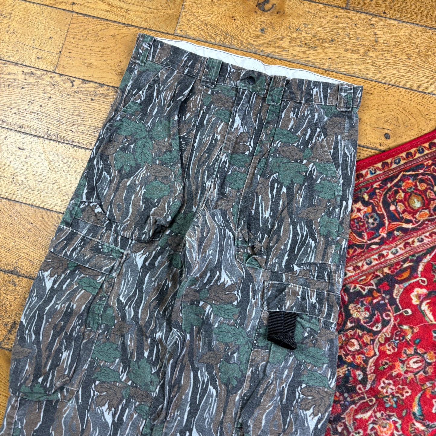 Vintage Real Tree Camo Green Hunting Workwear Trousers - 34