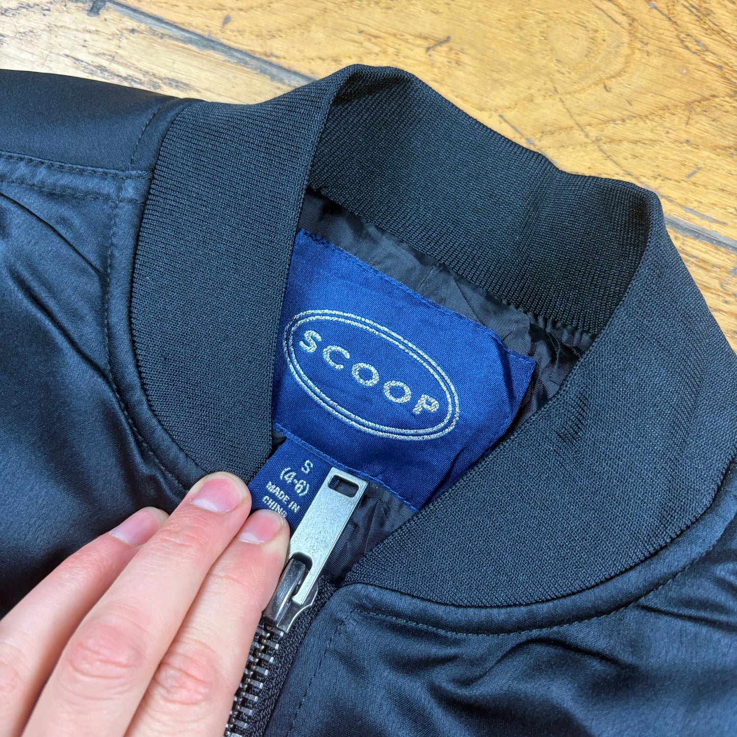 Vintage Black MA-1 Bomber Jacket - M