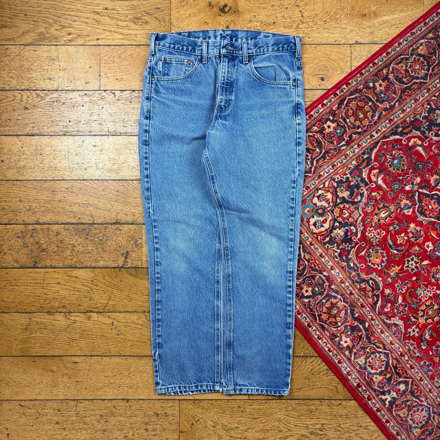 Vintage Carhartt Blue Workwear Carpenter Baggy Jeans - 32