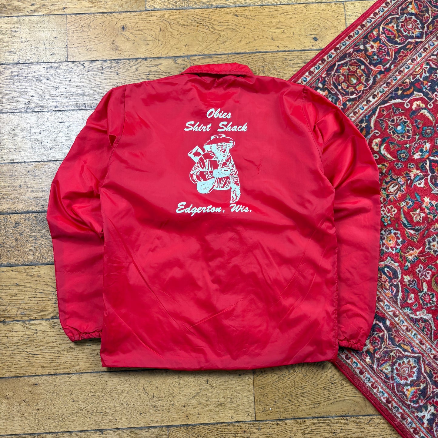 Vintage Red Nylon Coach Harrington Jacket - M