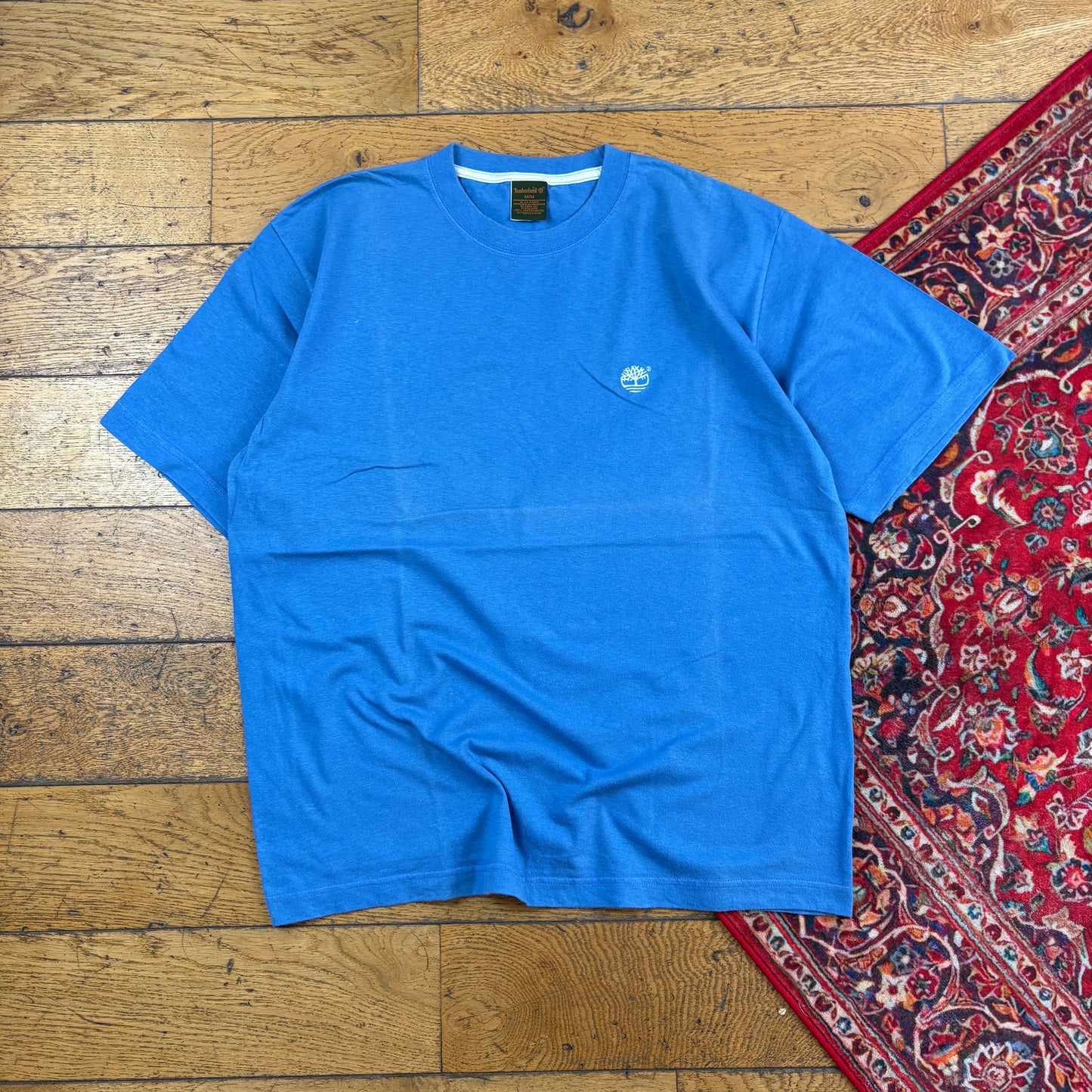 Vintage Timberland Blue Blank Embroidered T-Shirt - M