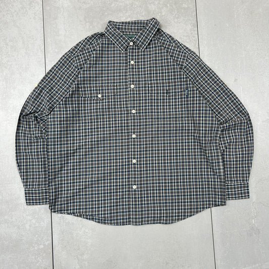 Vintage Woolrich Blue Check Shirt - XL