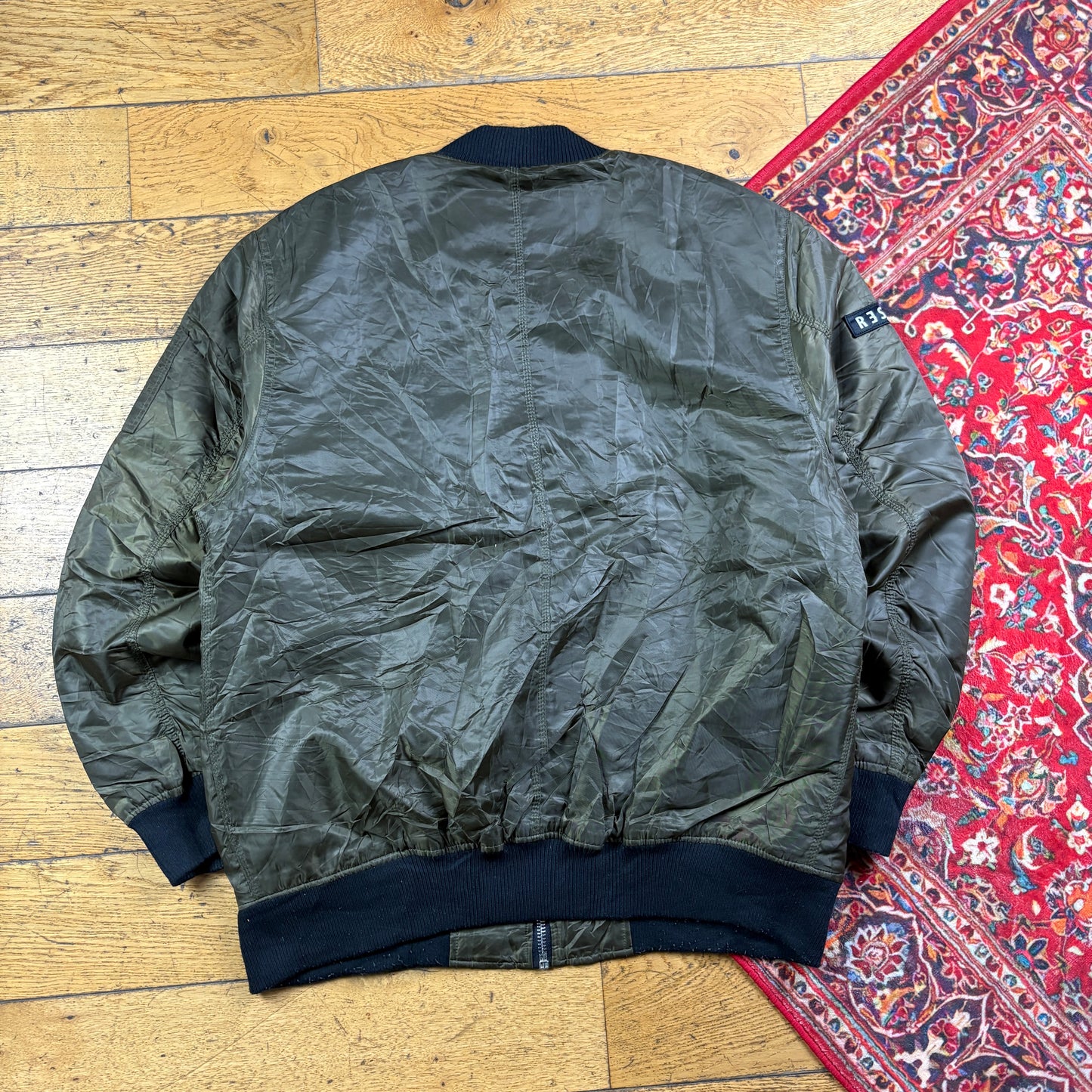 Vintage Khaki Green MA-1 Bomber Jacket - XXL